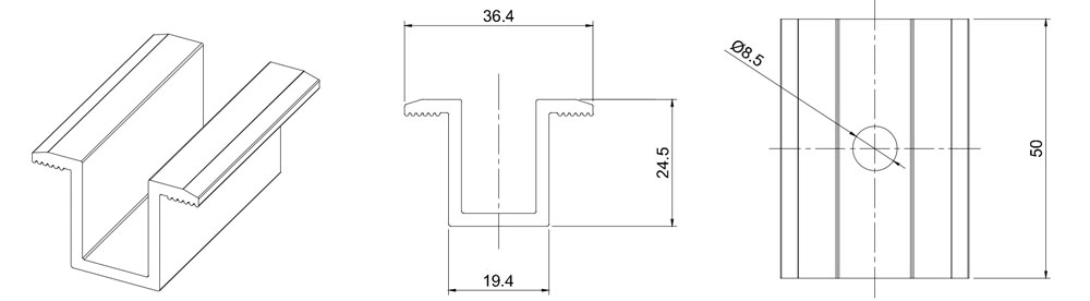 Solar Panel Mounting Bracket MID Clamp