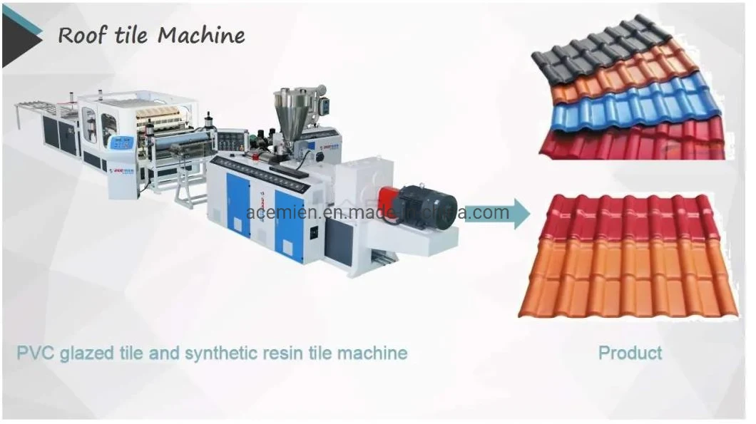 Three Layers PVC Plastic Roofing Tile Machine